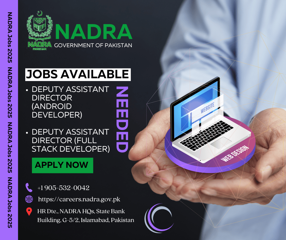 (NADRA Jobs 2025)
(NADRA Jobs)
