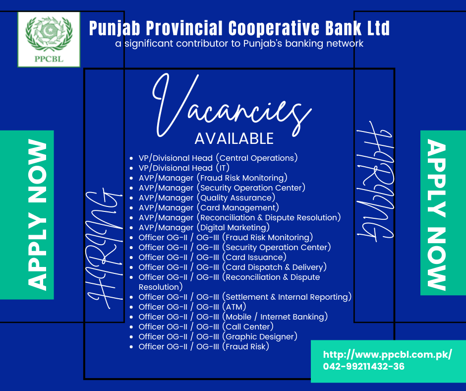 (Jobs in Lahore Pakistan) (Banking Jobs Pakistan) (Banking Jobs Lahore) (Jobs in Banks in Pakistan)