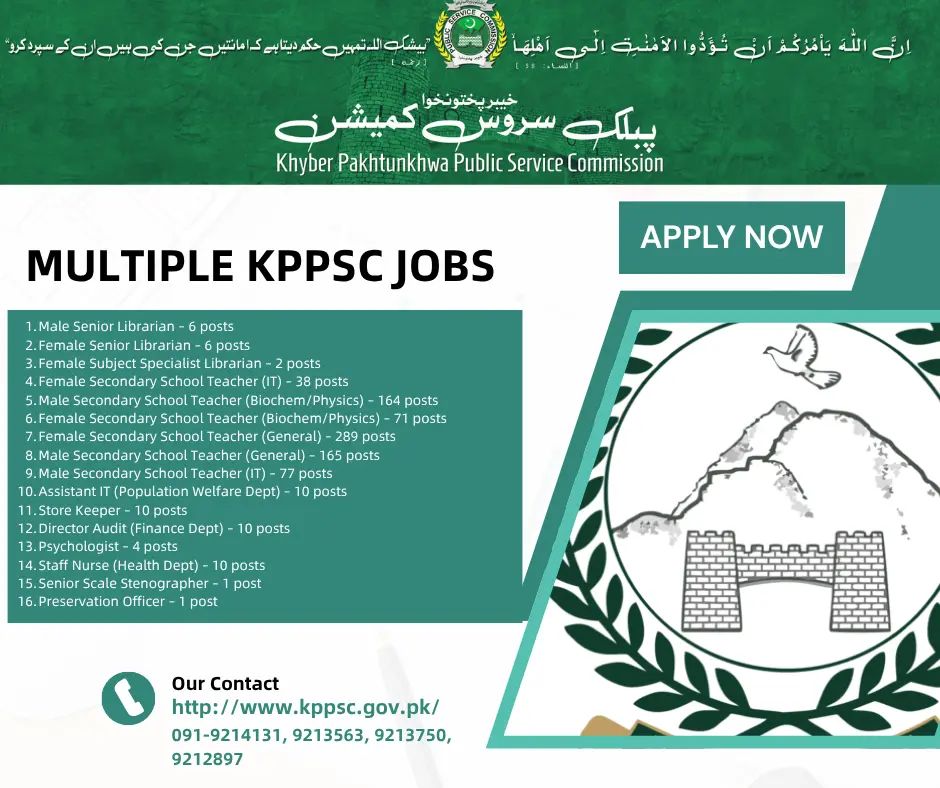 (Jobs in Peshawar) (KPPSC job) (KPK Jobs pk)