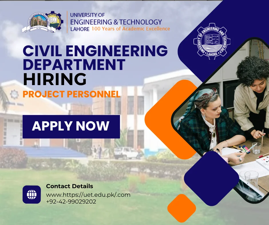 (UET Lahore jobs) (Jobs in Lahore)