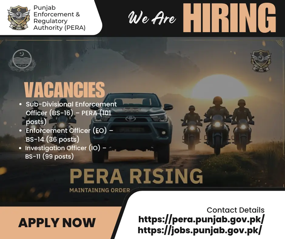 (PERA Jobs) (PERA Jobs 2025) (SDEO Pera Jobs)